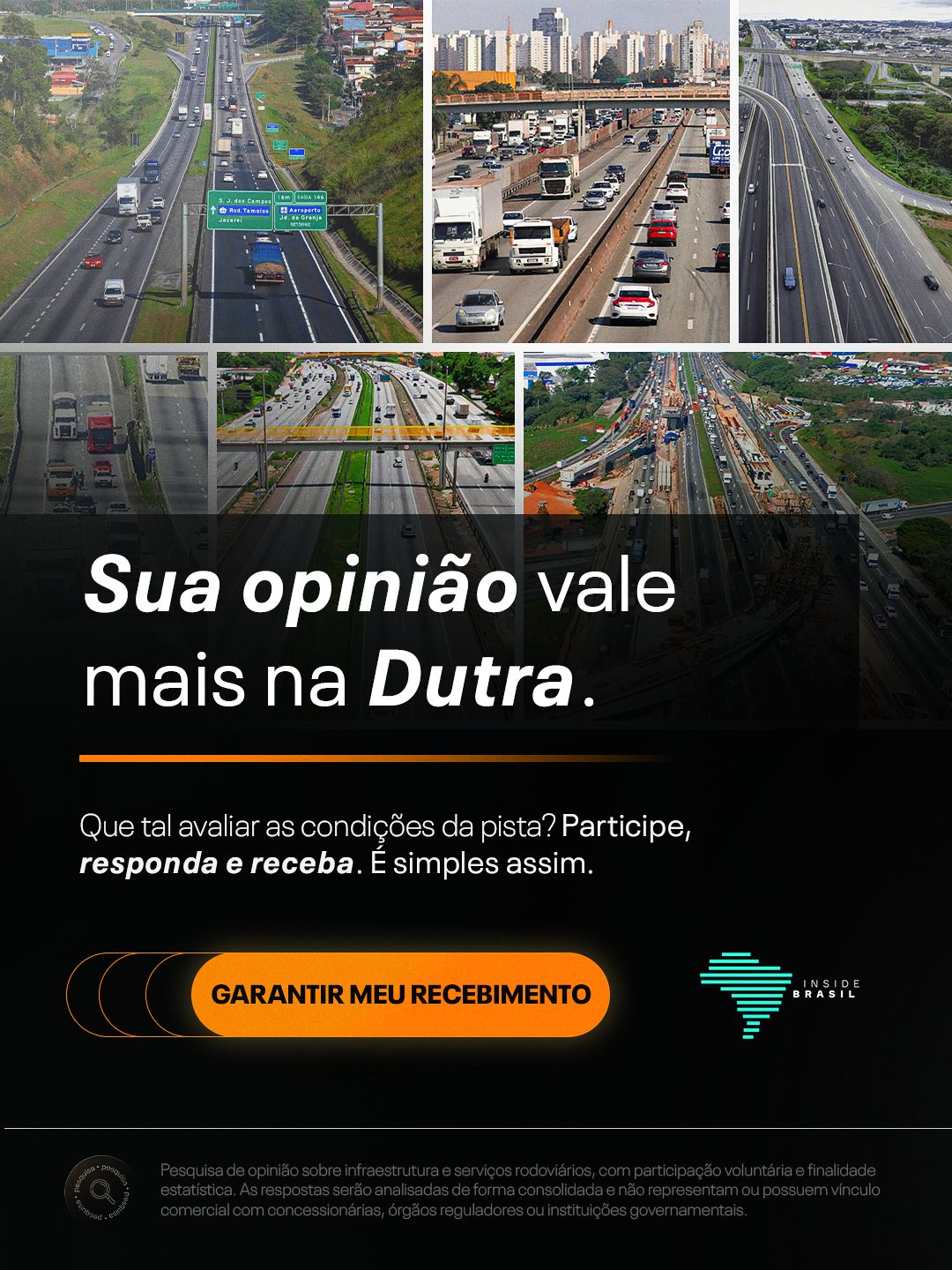Sua opinião vale mais na Dutra — participe da pesquisa